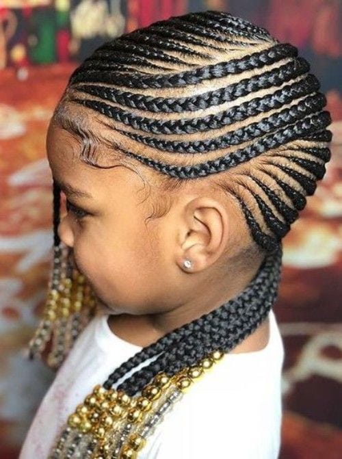 kids braided hairstyles with beads