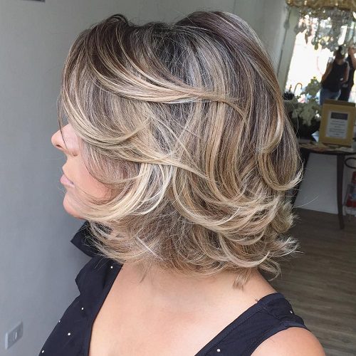 layered bob hairstyles for over 40 2