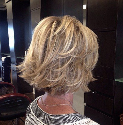 layered bob hairstyles for over 40
