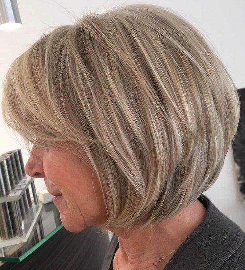 layered bob hairstyles for over 50 2