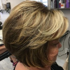 layered bob hairstyles for over 60