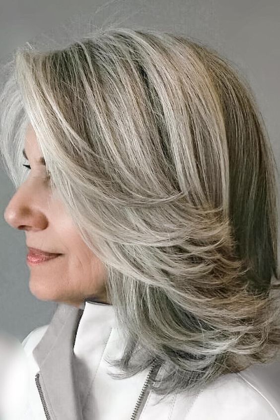 medium layered bob hairstyles for over 60 2