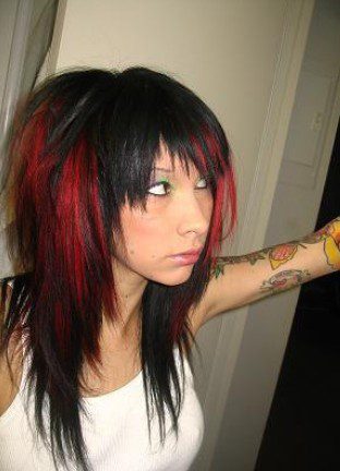 medium length edgy emo hairstyles 2