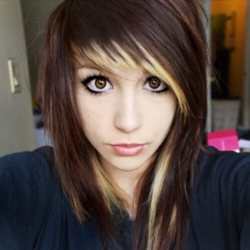 medium length emo hairstyles