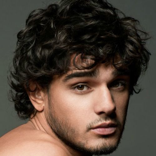 medium messy mens curly hairstyles 2