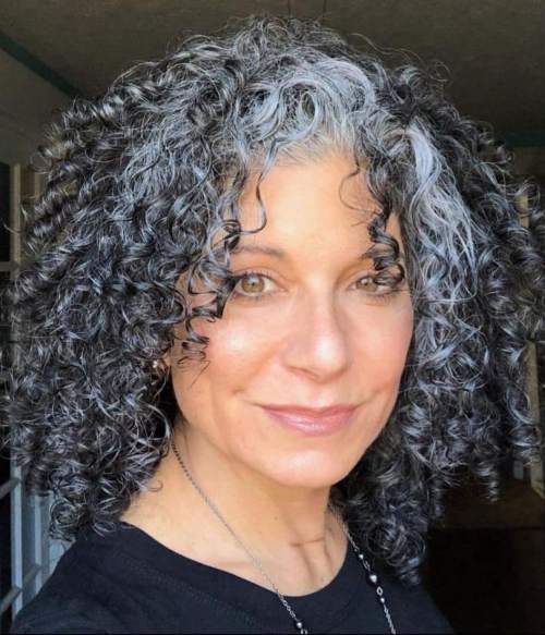 naturally curly grey hairstyles