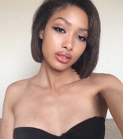 neck length black bob hairstyles 2018 2