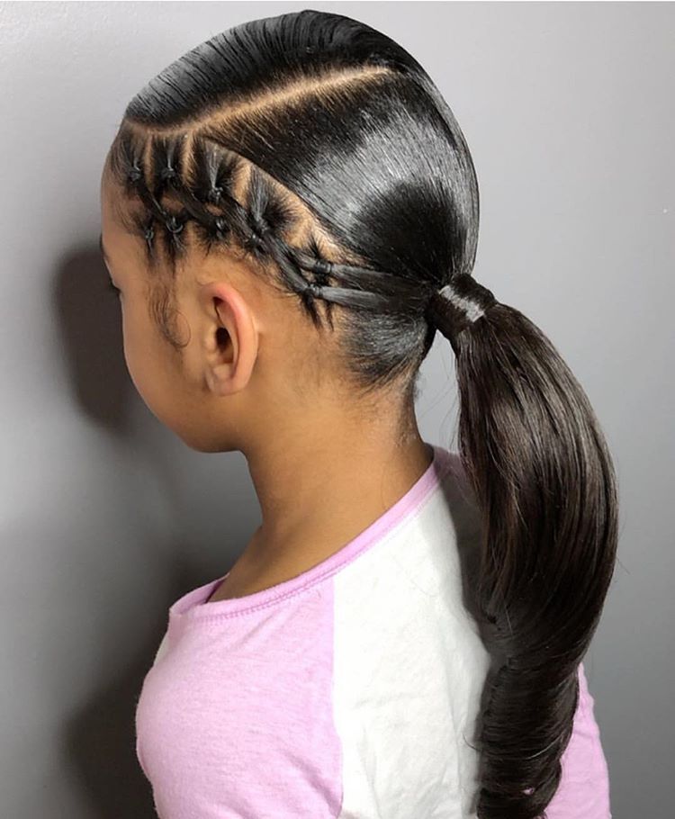 ponytail hairstyles for black girls kids 2