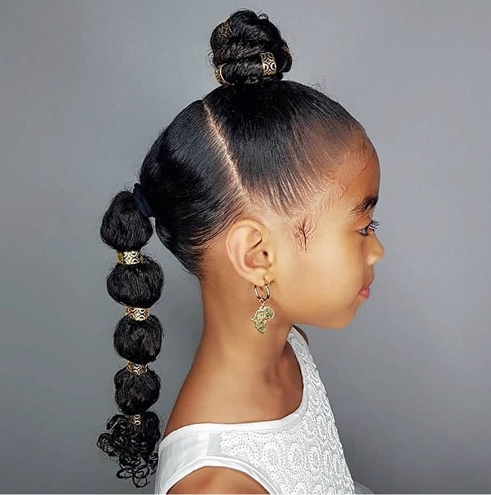 ponytail hairstyles for black girls kids