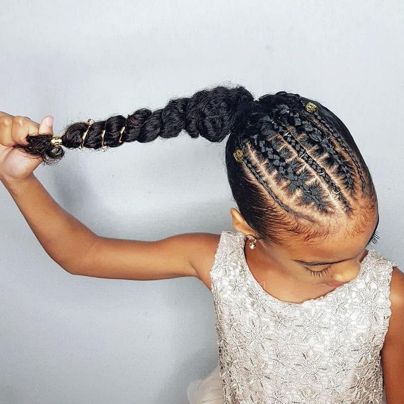 ponytails hairstyles for little black girls 2