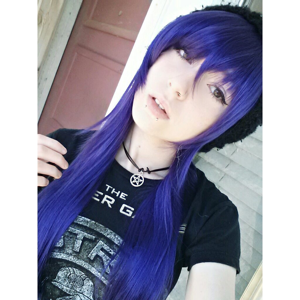 purple emo hairstyles 2