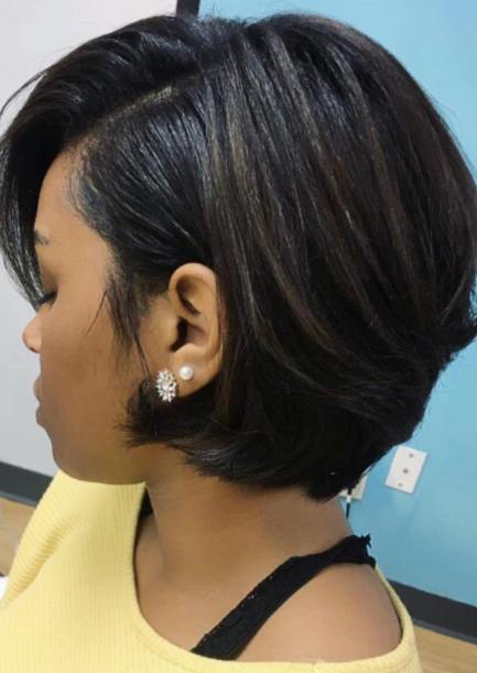 short black layered bob hairstyles 2