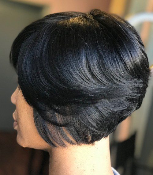 short black layered bob hairstyles