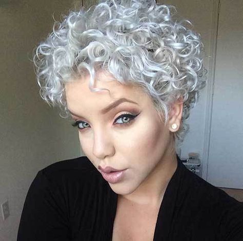 short curly gray hairstyles