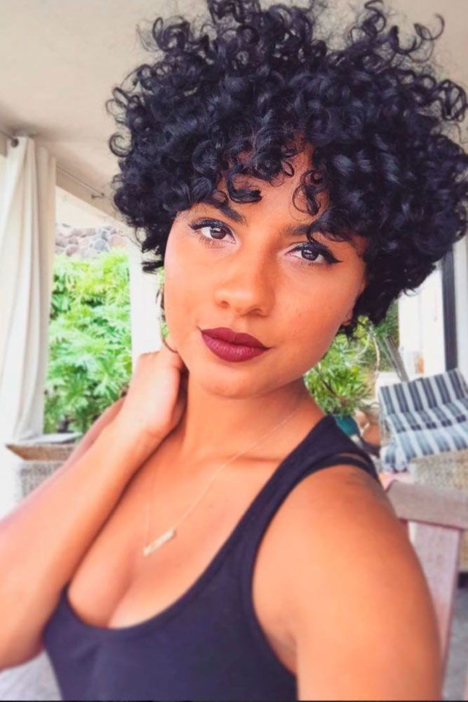 short curly hairstyles black hair