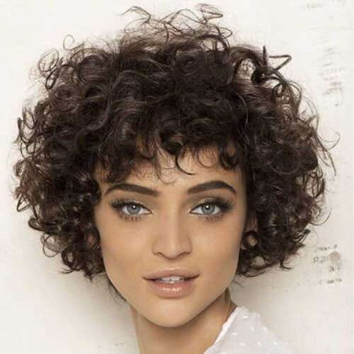 short hairstyles for thick curly hair