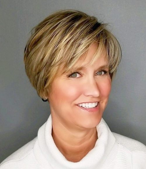 short layered bob hairstyles for over 50 
