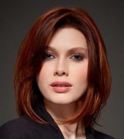 shoulder length red bob hairstyles 2