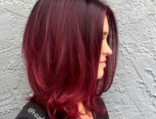 shoulder length red bob hairstyles