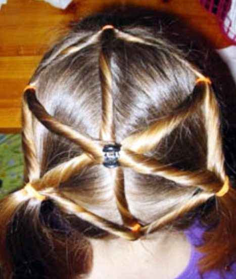 halloween spider web hairstyle