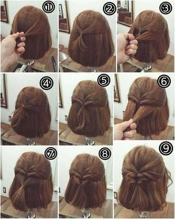 step by step cute hairstyles for short hair 2