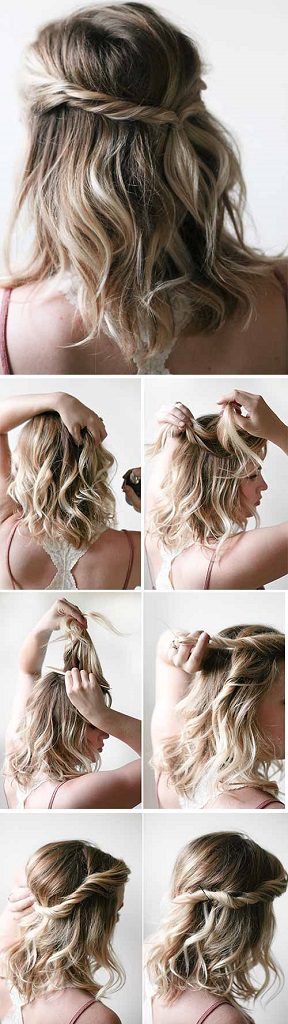 step by step cute hairstyles for short hair