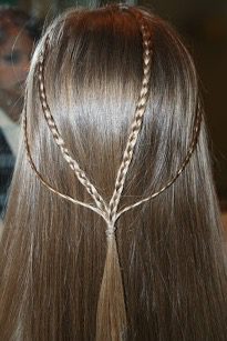 Top braids girl hairstyle bohemian