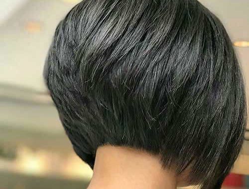 very short bob hairstyles back view