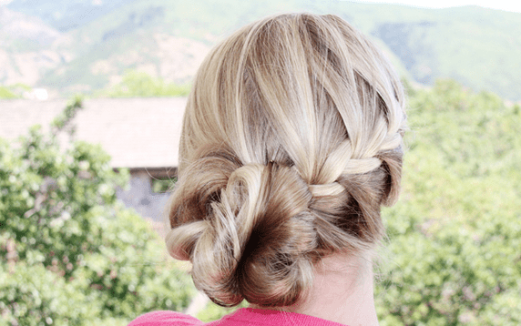 wrap around messy bun